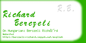 richard berczeli business card